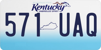 KY license plate 571UAQ