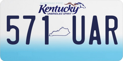 KY license plate 571UAR
