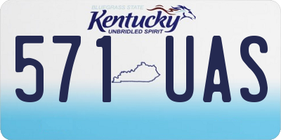 KY license plate 571UAS