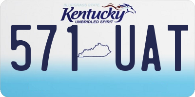 KY license plate 571UAT