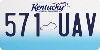KY license plate 571UAV
