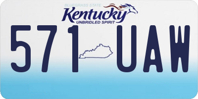 KY license plate 571UAW