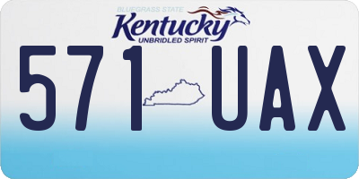 KY license plate 571UAX