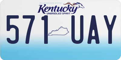 KY license plate 571UAY