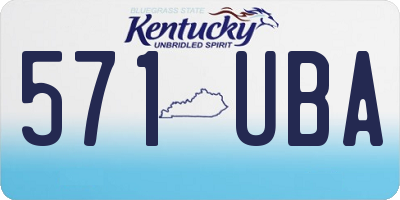 KY license plate 571UBA