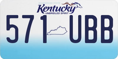 KY license plate 571UBB