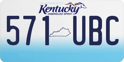 KY license plate 571UBC