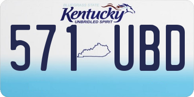 KY license plate 571UBD
