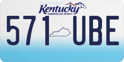 KY license plate 571UBE