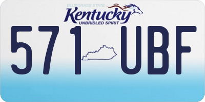 KY license plate 571UBF