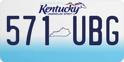 KY license plate 571UBG