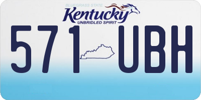 KY license plate 571UBH