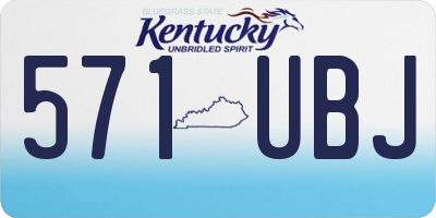 KY license plate 571UBJ