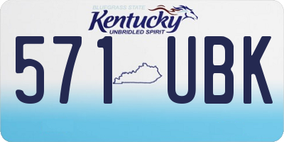 KY license plate 571UBK