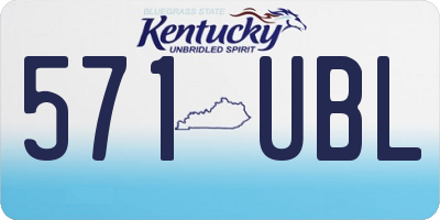 KY license plate 571UBL