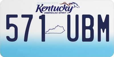 KY license plate 571UBM