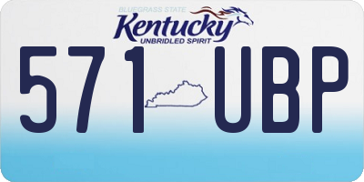 KY license plate 571UBP