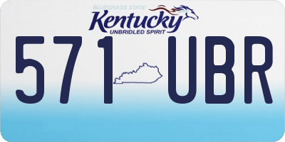 KY license plate 571UBR