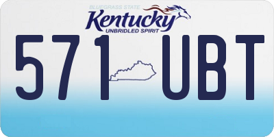 KY license plate 571UBT