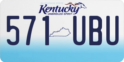 KY license plate 571UBU