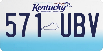 KY license plate 571UBV