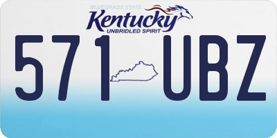KY license plate 571UBZ