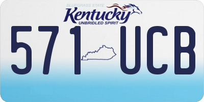 KY license plate 571UCB