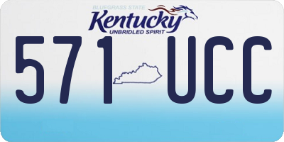 KY license plate 571UCC