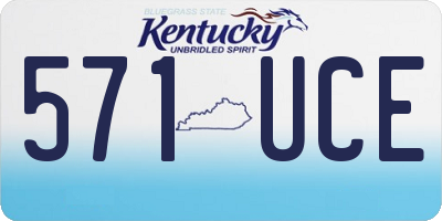 KY license plate 571UCE