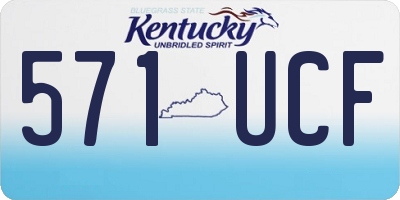 KY license plate 571UCF