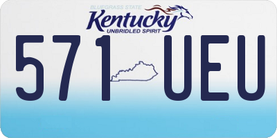 KY license plate 571UEU