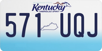 KY license plate 571UQJ