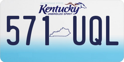 KY license plate 571UQL