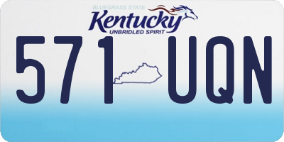 KY license plate 571UQN
