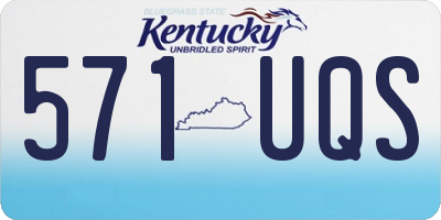 KY license plate 571UQS