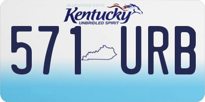 KY license plate 571URB