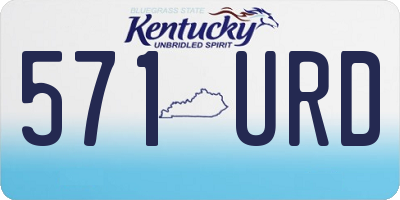KY license plate 571URD