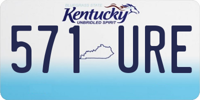 KY license plate 571URE
