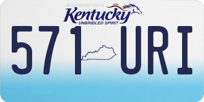 KY license plate 571URI