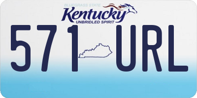 KY license plate 571URL