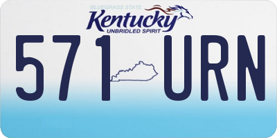 KY license plate 571URN