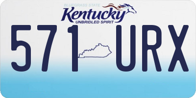 KY license plate 571URX