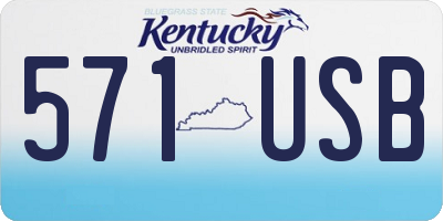 KY license plate 571USB