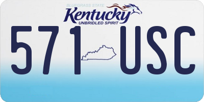 KY license plate 571USC