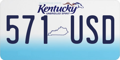 KY license plate 571USD