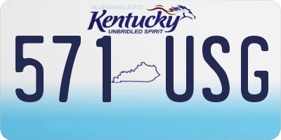 KY license plate 571USG