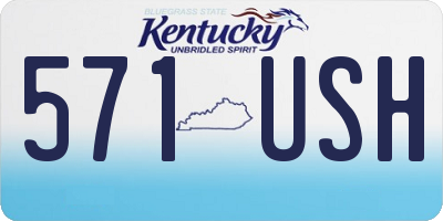 KY license plate 571USH