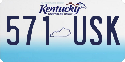 KY license plate 571USK