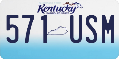 KY license plate 571USM