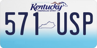 KY license plate 571USP